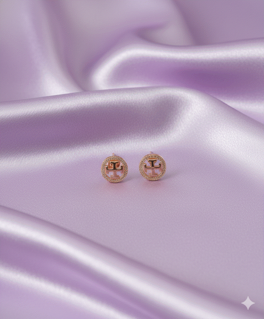 Designer Inspired Luxury CZ Intimate Jewelry Stud Earrings | Rose Gold Wedding Necklace Set Alternative for Office, Travel & Gift